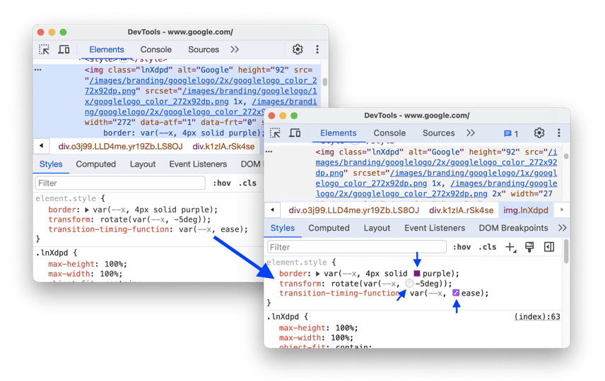 DevTools: Improvements in var() fallbacks